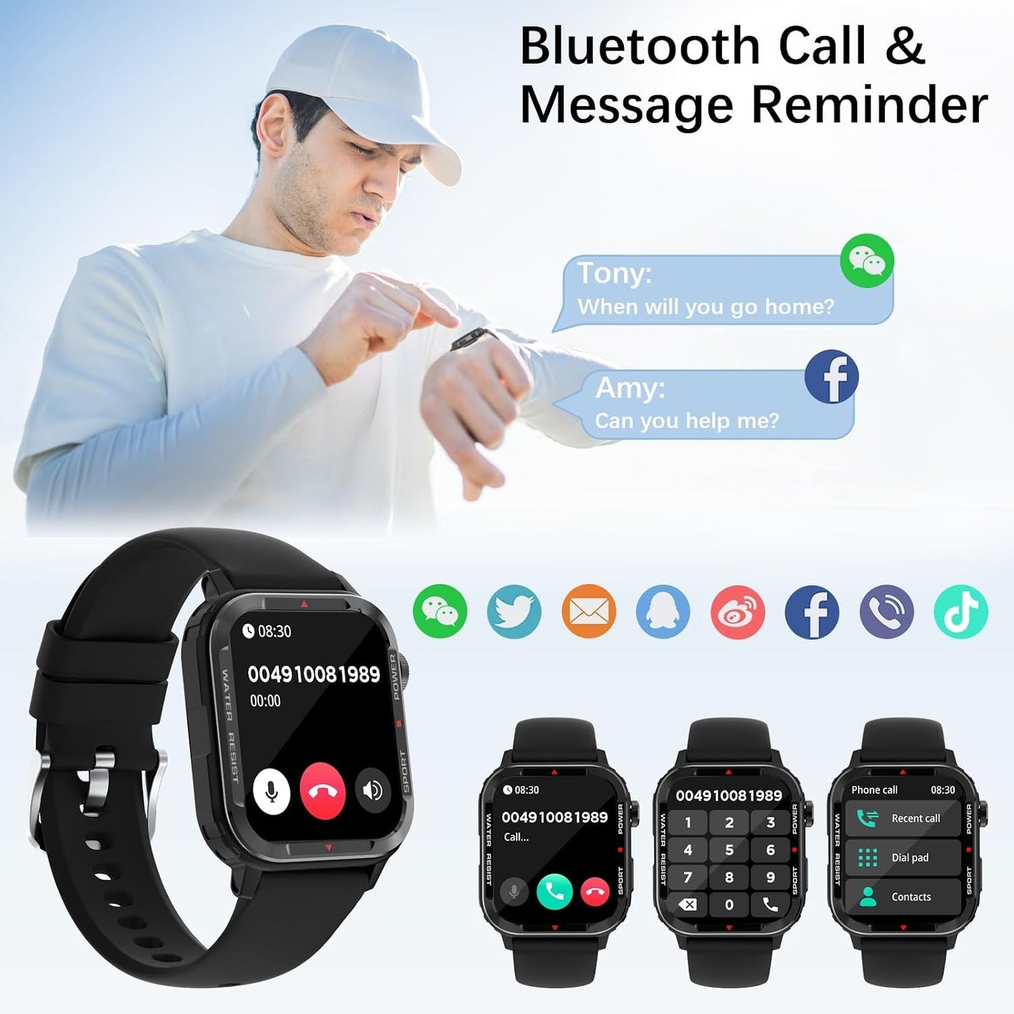 Reloj inteligente para hombre con 123 modos deportivos