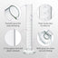 Set 4pcs Cilindros Vidrio Borosilicato 3.4oz Clase B