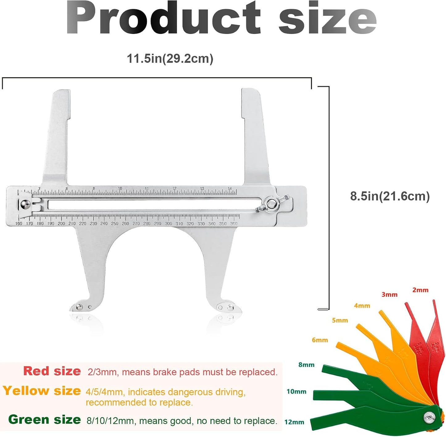 Herramienta medir frenos 6.5-14.25" rotor disco