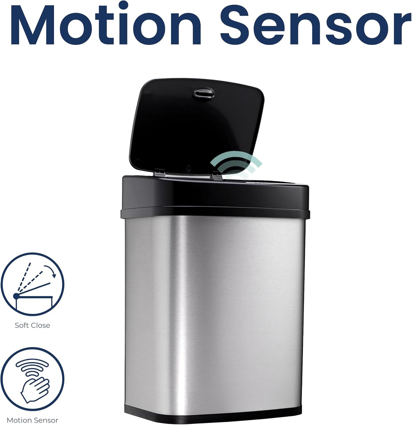 Cubo basura automático sensor infrarrojo 12l acero inox