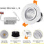 Lámpara empotrable LED 3pulg COB 5W 3000-6000K set 6