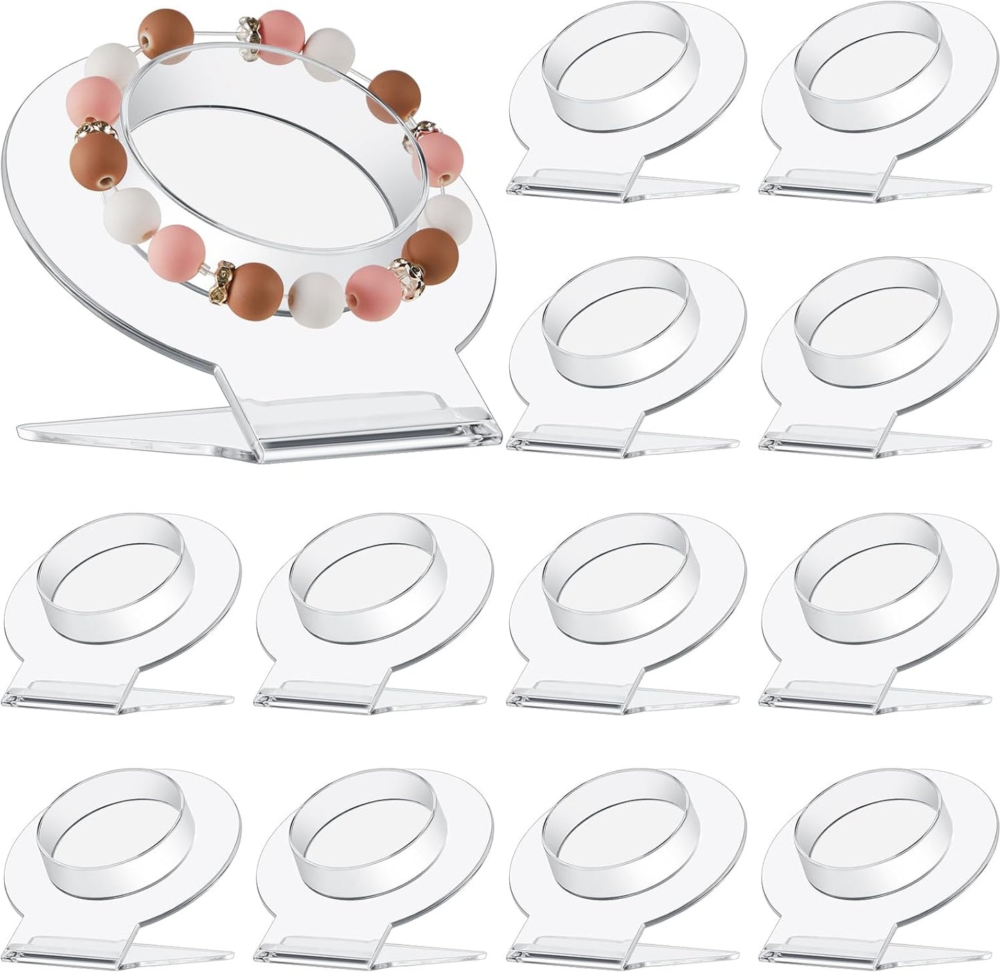 20 Pzas Soportes Acrílicos para Pulseras Joyas