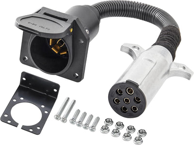 Adaptador RV 7 pines redondos con soporte 14"