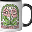 Taza Cerámica para Margarita Negro/Blanco
