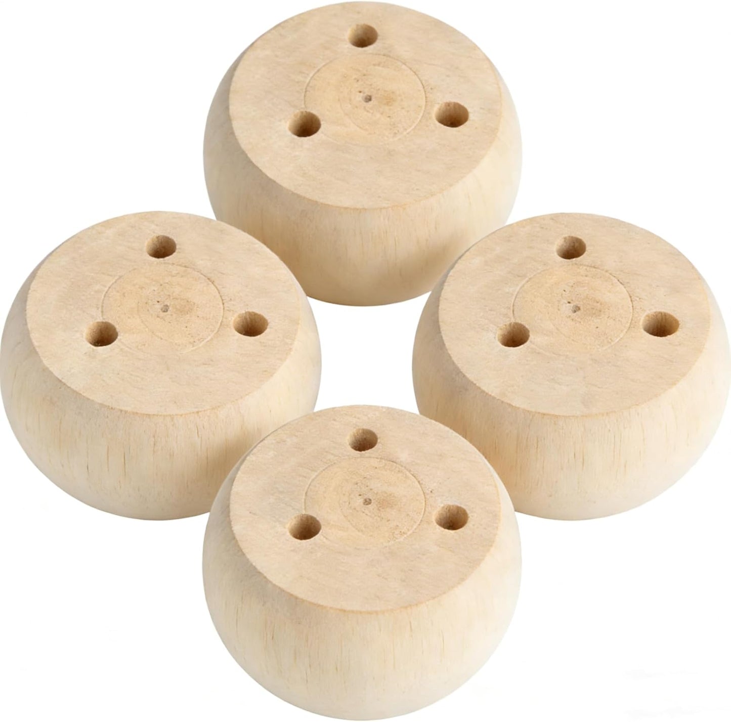 4 Pzas pies redondos para sillón sofá otomana 2pulg