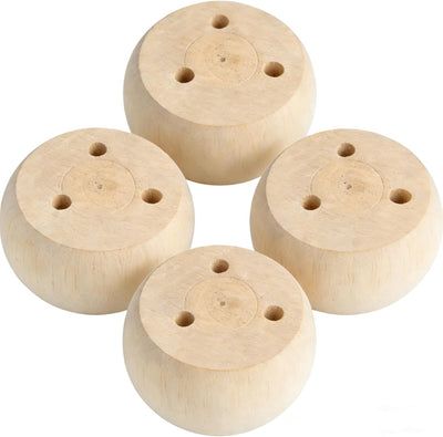 4 Pzas pies redondos para sillón sofá otomana 2pulg