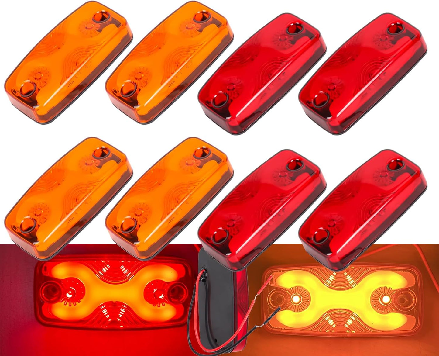 8 Pzas Luces halo neón IP67 para camiones