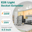 Extensor enchufe luz E26 ajustable flexible 180°