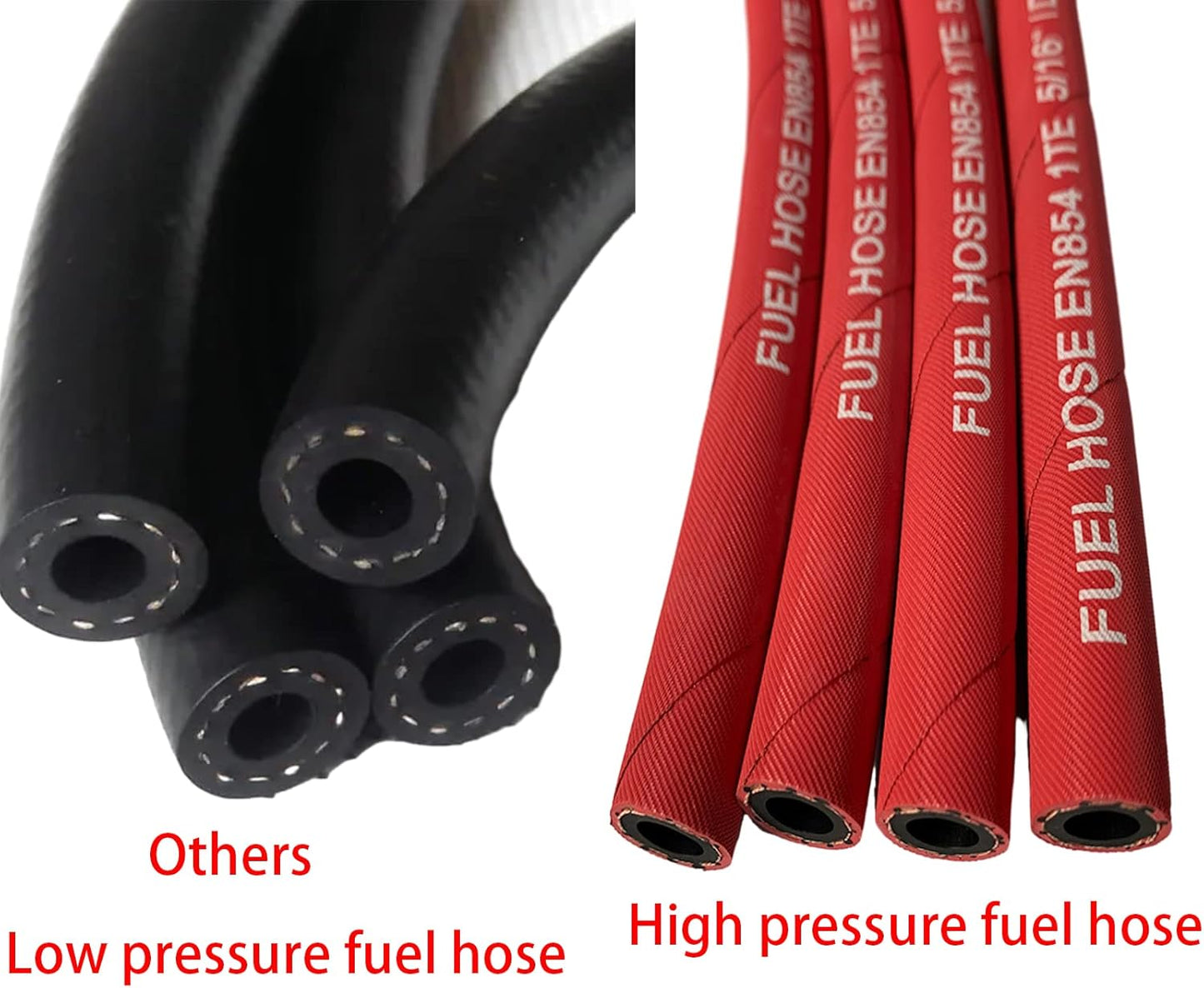 Manguera combustible 10ft 1/4" 4AN 400PSI rojo