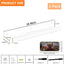 Estantería acrílica transparente 18" 2uds estantes flotantes