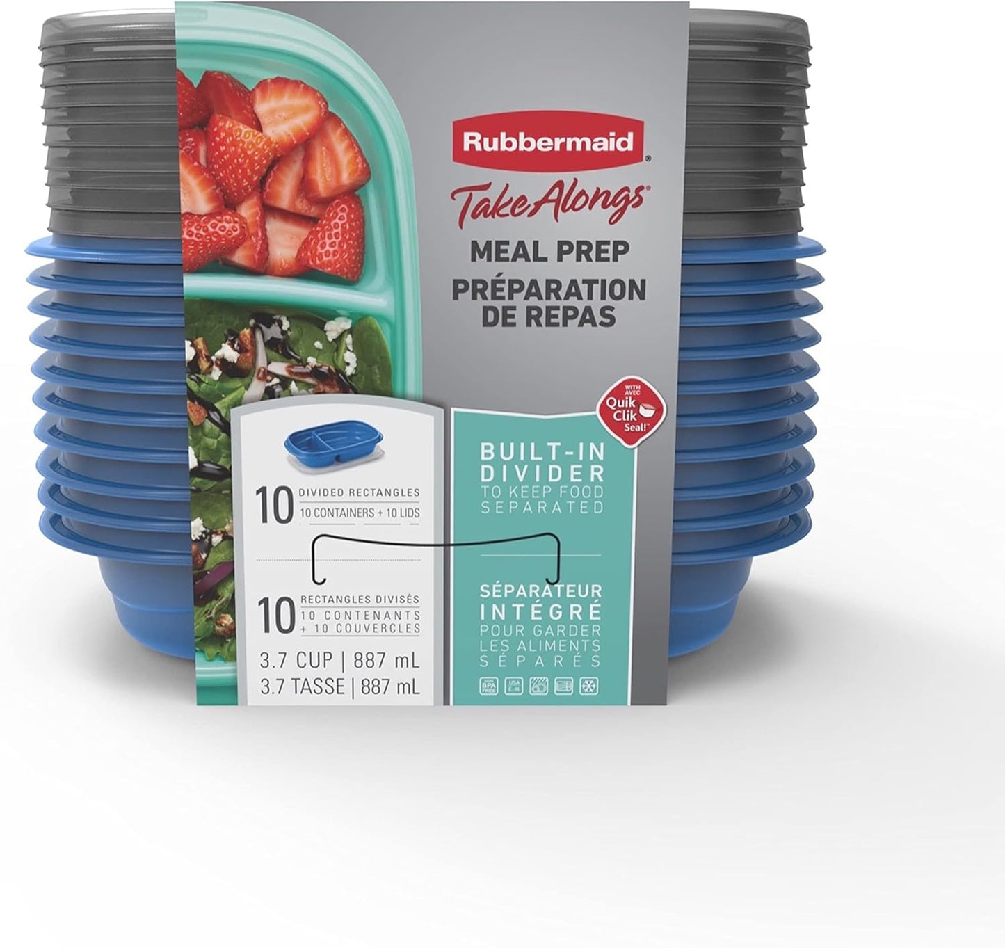 Contenedor base dividida TakeAlongs set 10