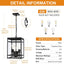 Lámpara colgante exterior 4 luces negro mate 16pulg