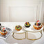 2 Pzas Soportes Mármol para Tartas Bodas 9.5x7.9pulg