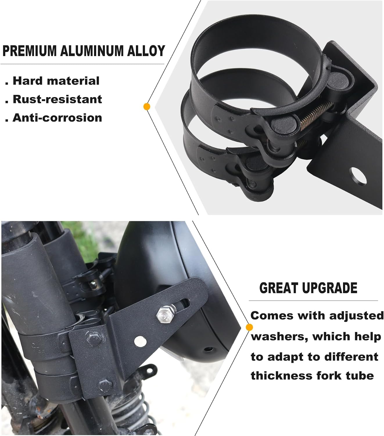 Soportes faro motocicleta 2-2.16" comp Buell Blast