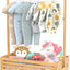 Perchero bebé y mascotas con caja y barra ajustable