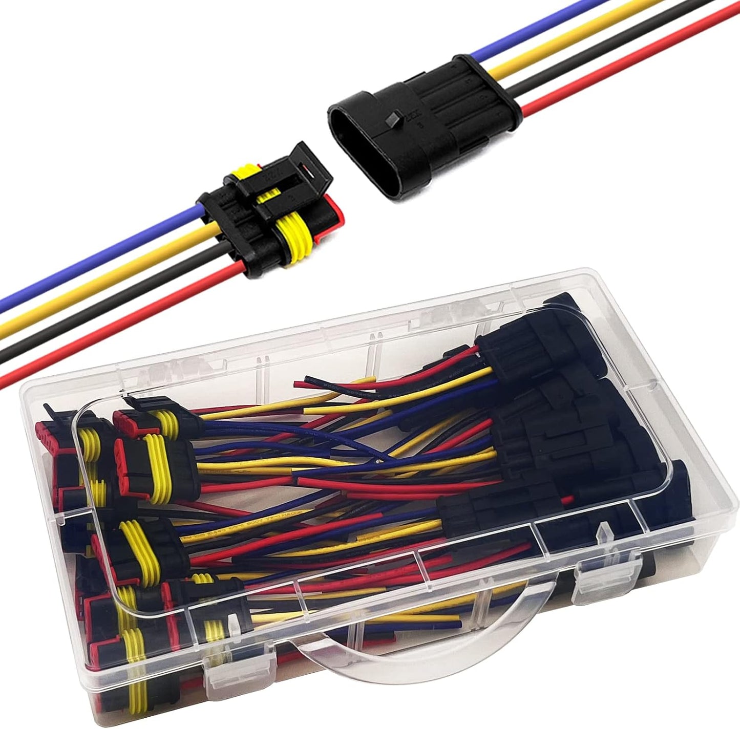 Conector cable 4 pines 18 AWG automotriz 10 kits