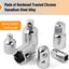 Set 6 Pzas Adaptador Enchufe Impacto Bates Plata 1/4 3/8 1/2