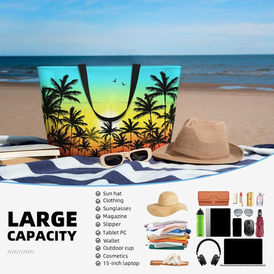 Bolsas playa mujer estampado bonito impermeable con cremallera