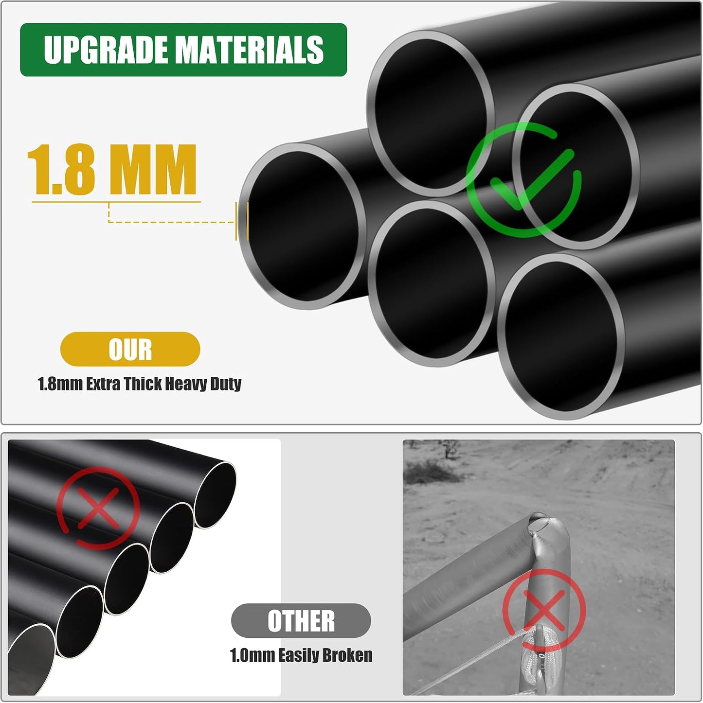 Mástil bandera exterior seccional 13-20ft con 3x5