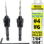 Juego brocas avellanadoras madera #4 #6 con conicas y contenedor