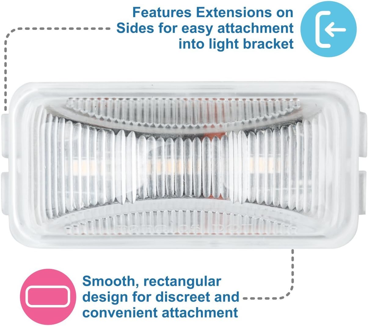 Luz LED sellada RV mini 37 serie intermitente transparente