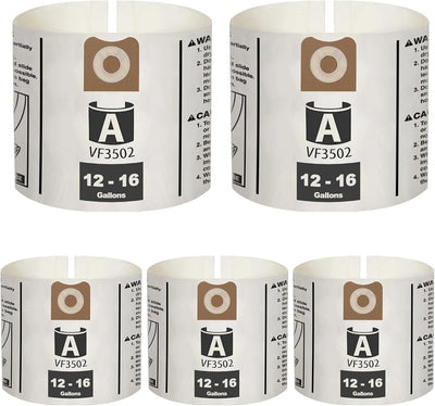 5 Pzas Bolsas Filtro Aspiradora Ridgid Tamañ A