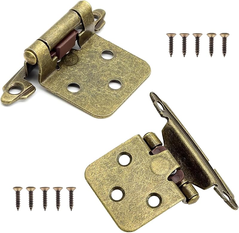 30 Bisagras Latón Antiguo 1/2" Cierre Automático