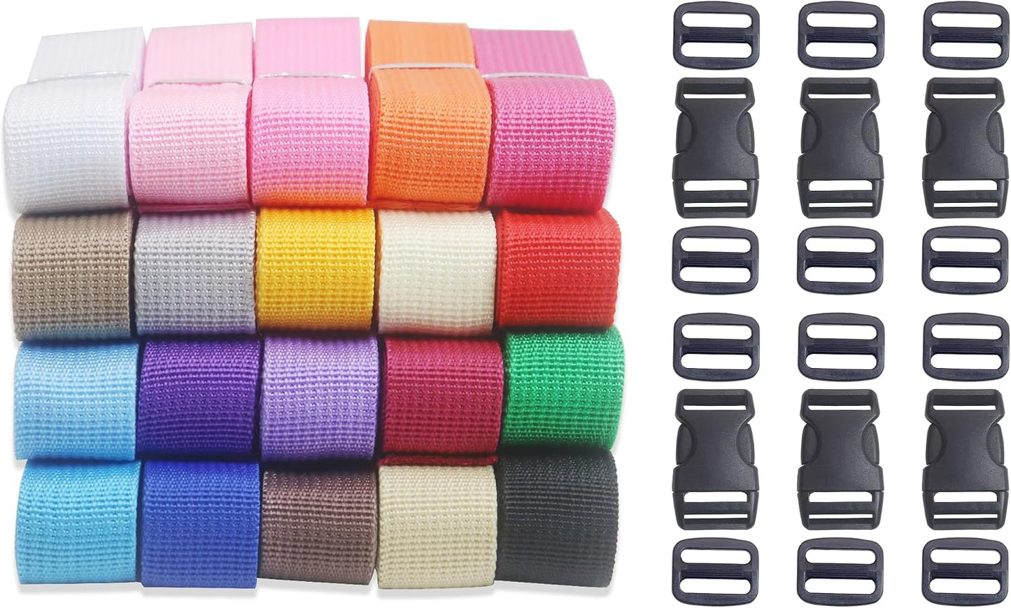 Correas cincha 1" poliéster hebilla plástico mascotas