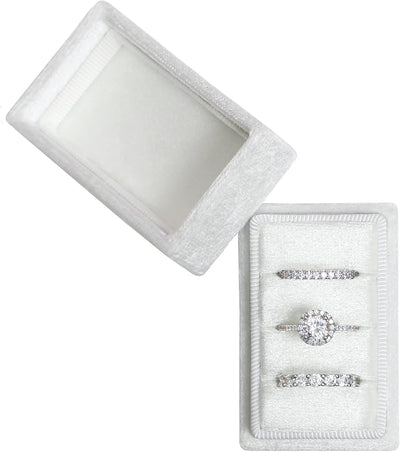 Caja terciopelo italiano para anillos regalo boda foto