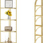 Estante esquinero plegable 6 niveles metal dorado