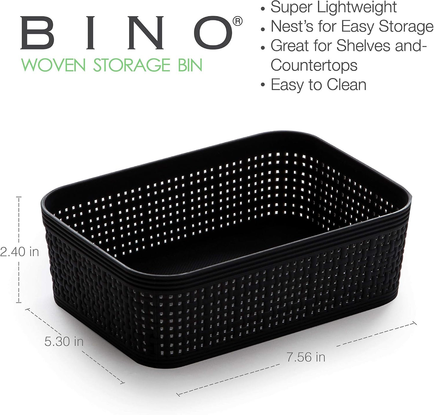 Cesta yute almacenamiento hogar pack 5 negro