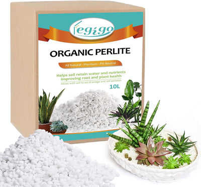 Perlita hortícola orgánica 10qt para plantas interior