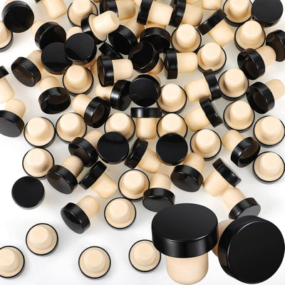Tapón T corcho reutilizable para botellas 72 pzas negro