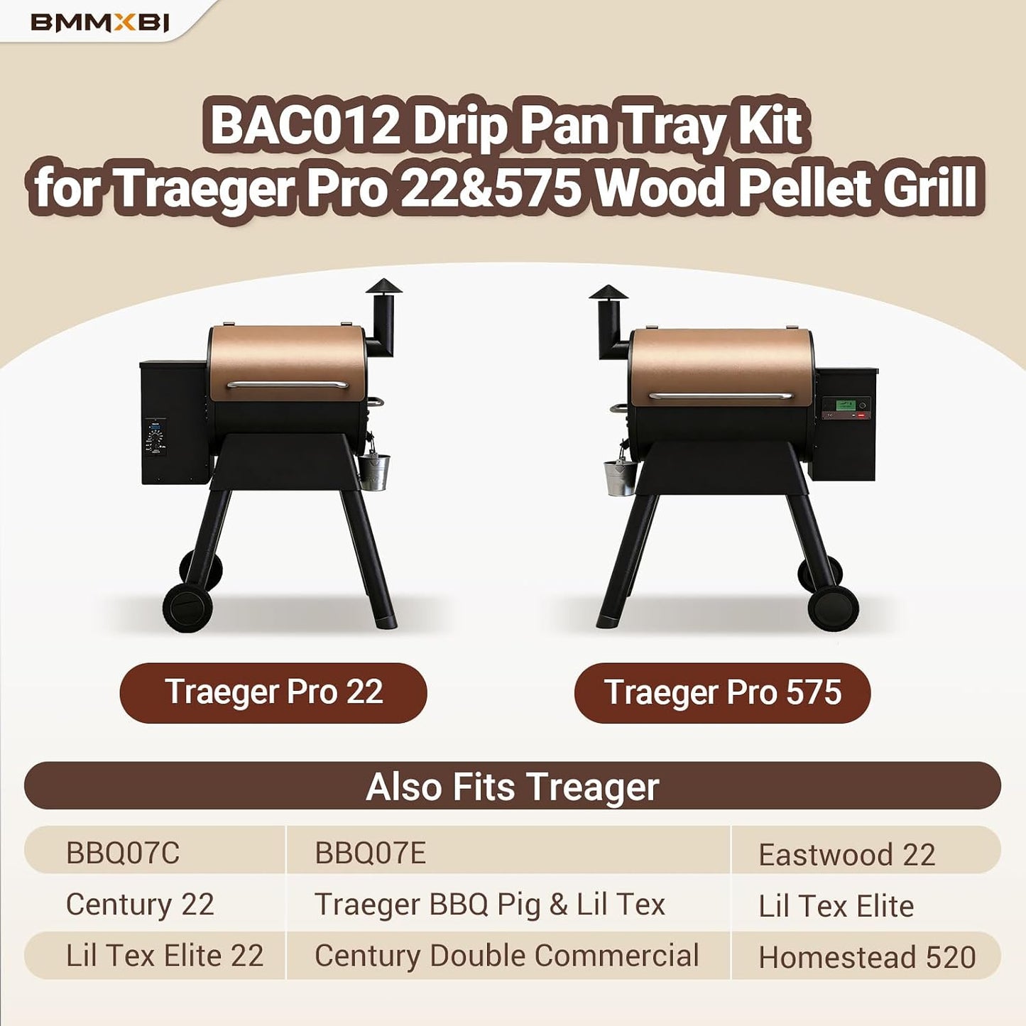 Kit bandeja goteo deflector calor para parrilla Traeger Pro