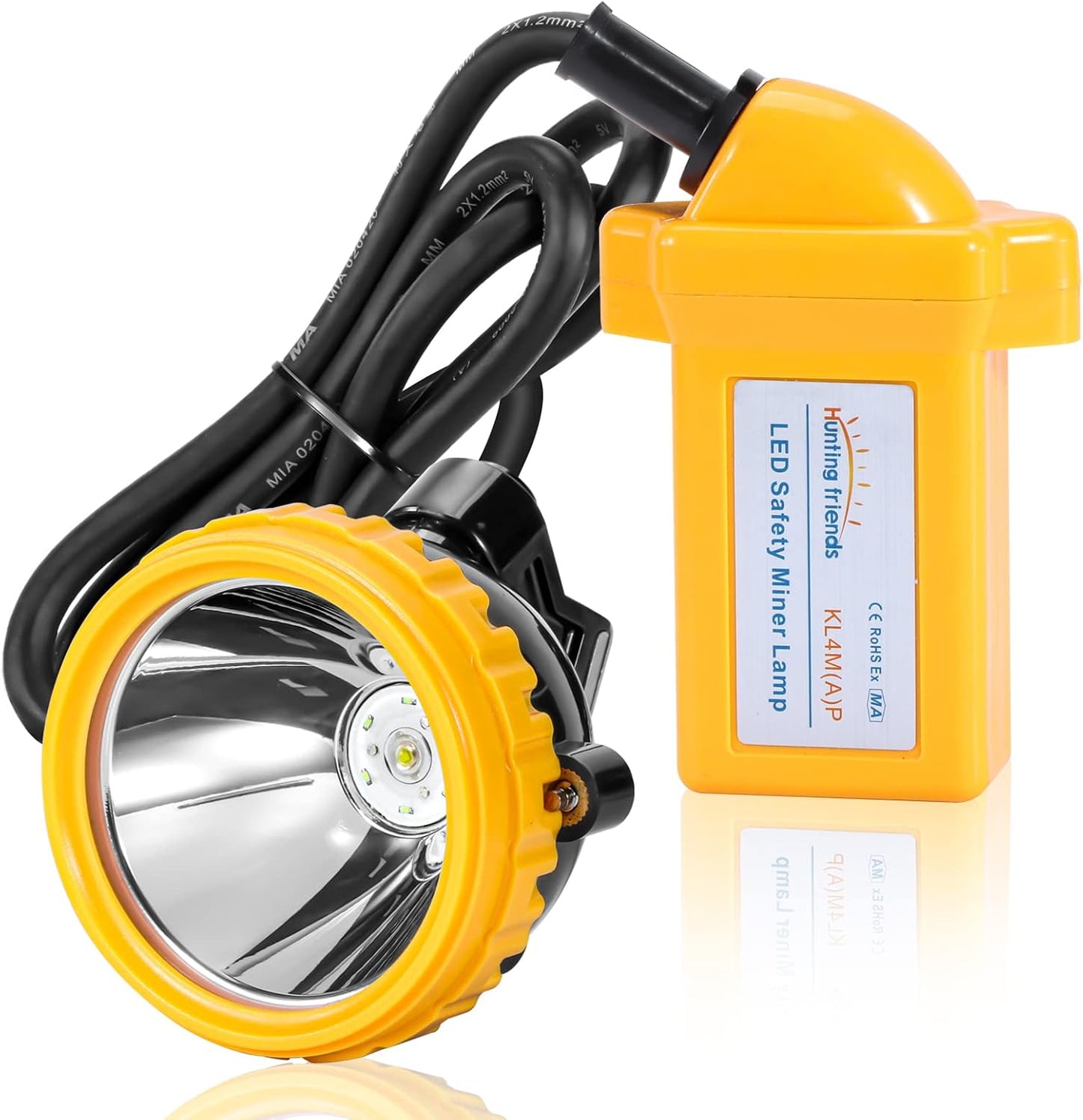 Faro LED recargable impermeable para minería y túneles