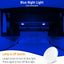 4 Luces techo caravana 4.5" regulable 12V azul