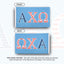 Bandera AXO USA 3x5" Letra Griega Hermandad Mujeres