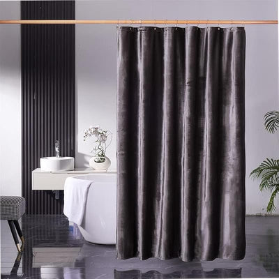 Cortina ducha terciopelo gris 72x72 impermeable