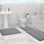 Alfombras baño espuma viscoelástica antiderrap 3 pzas gris