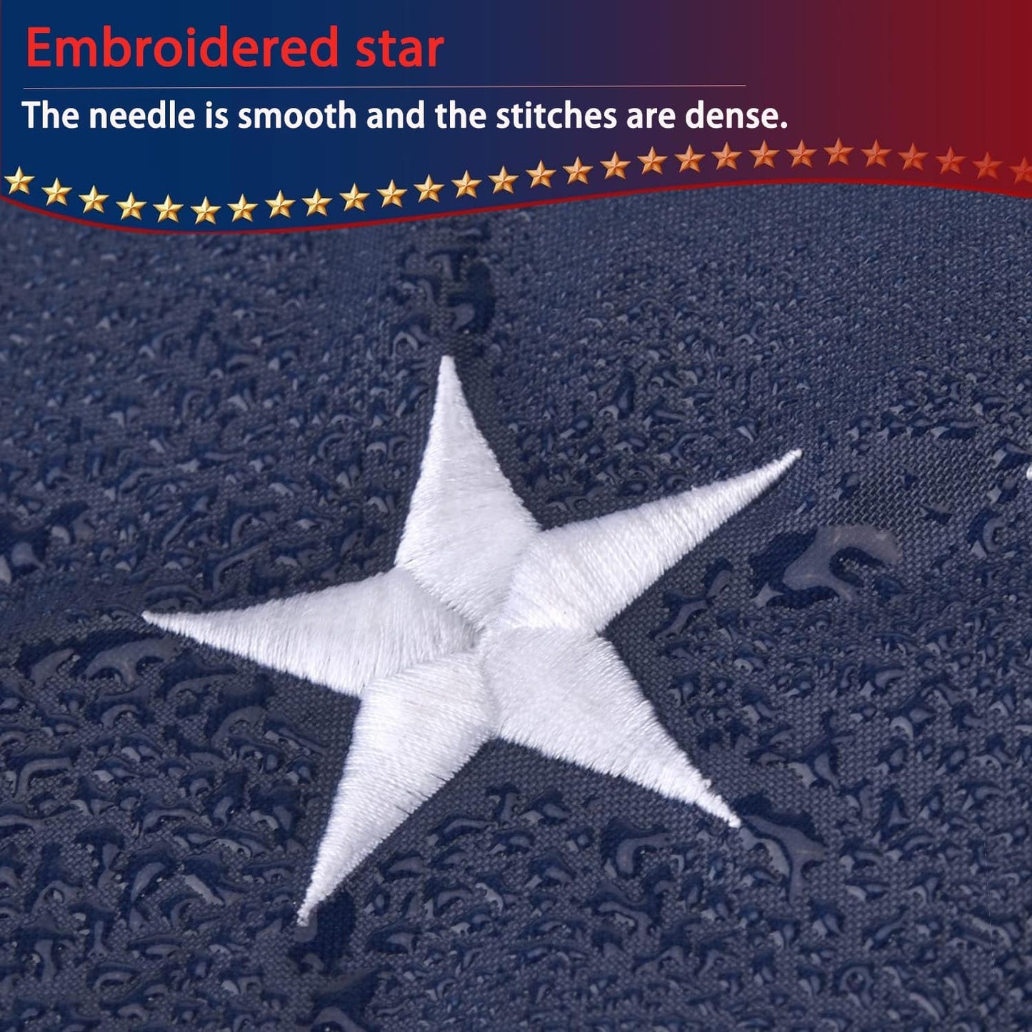 Bandera estadounidense 4x6ft resistente con estrellas