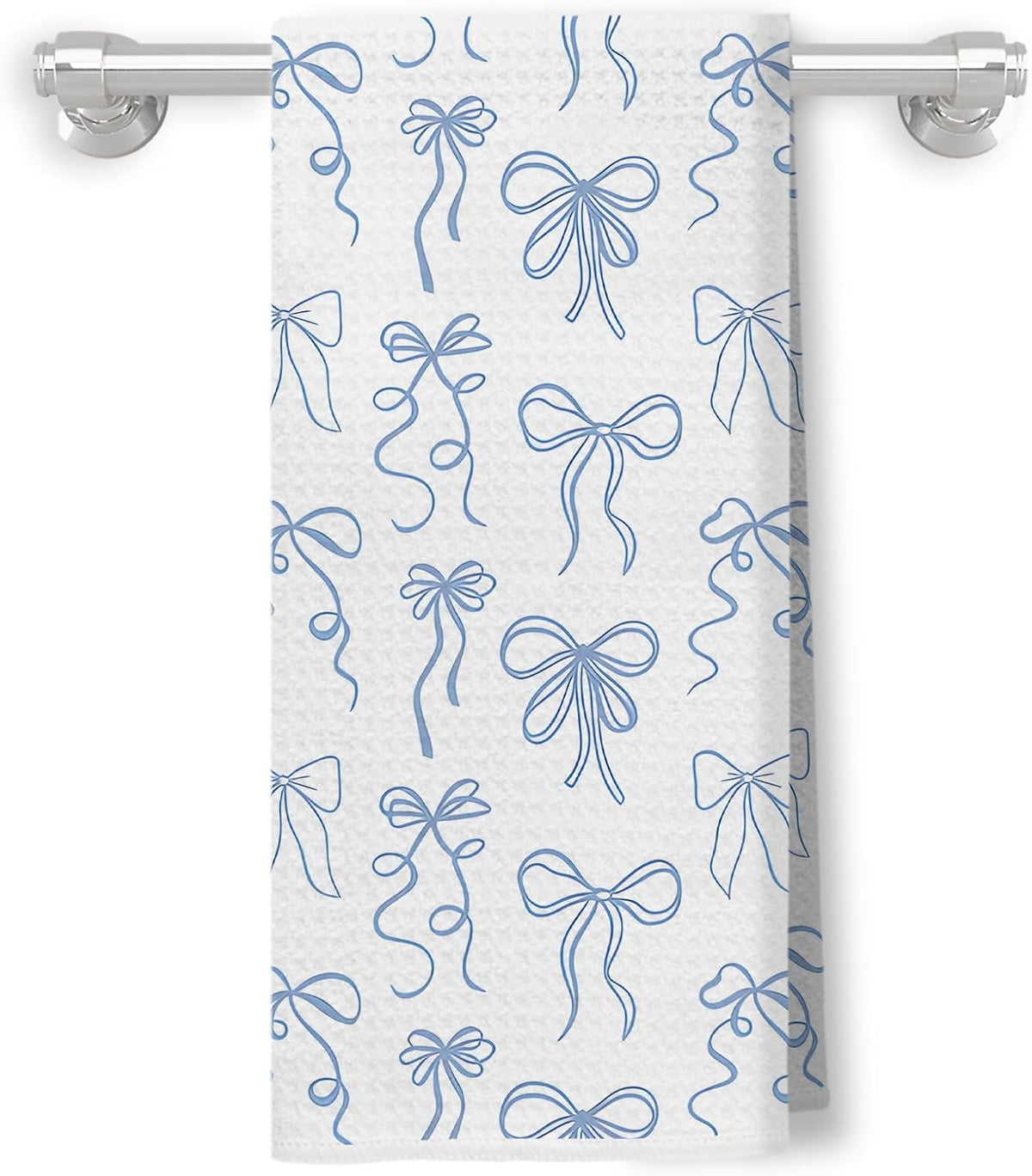 Toalla de cocina con lazo azul para baño y cocina 16 x 24 pulgadas