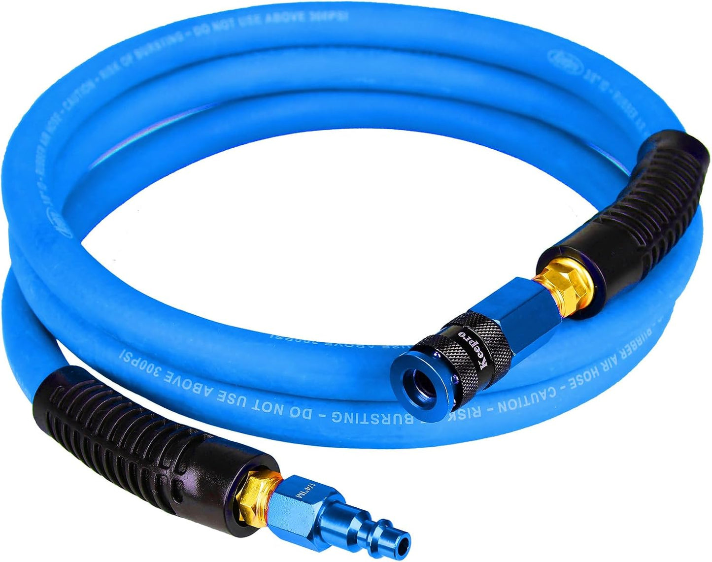Manguera aire goma 3/8pulg 6ft acoplador aluminio 300PSI azul
