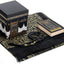 Alfombra oración diseño Kaaba negro regalo islámico