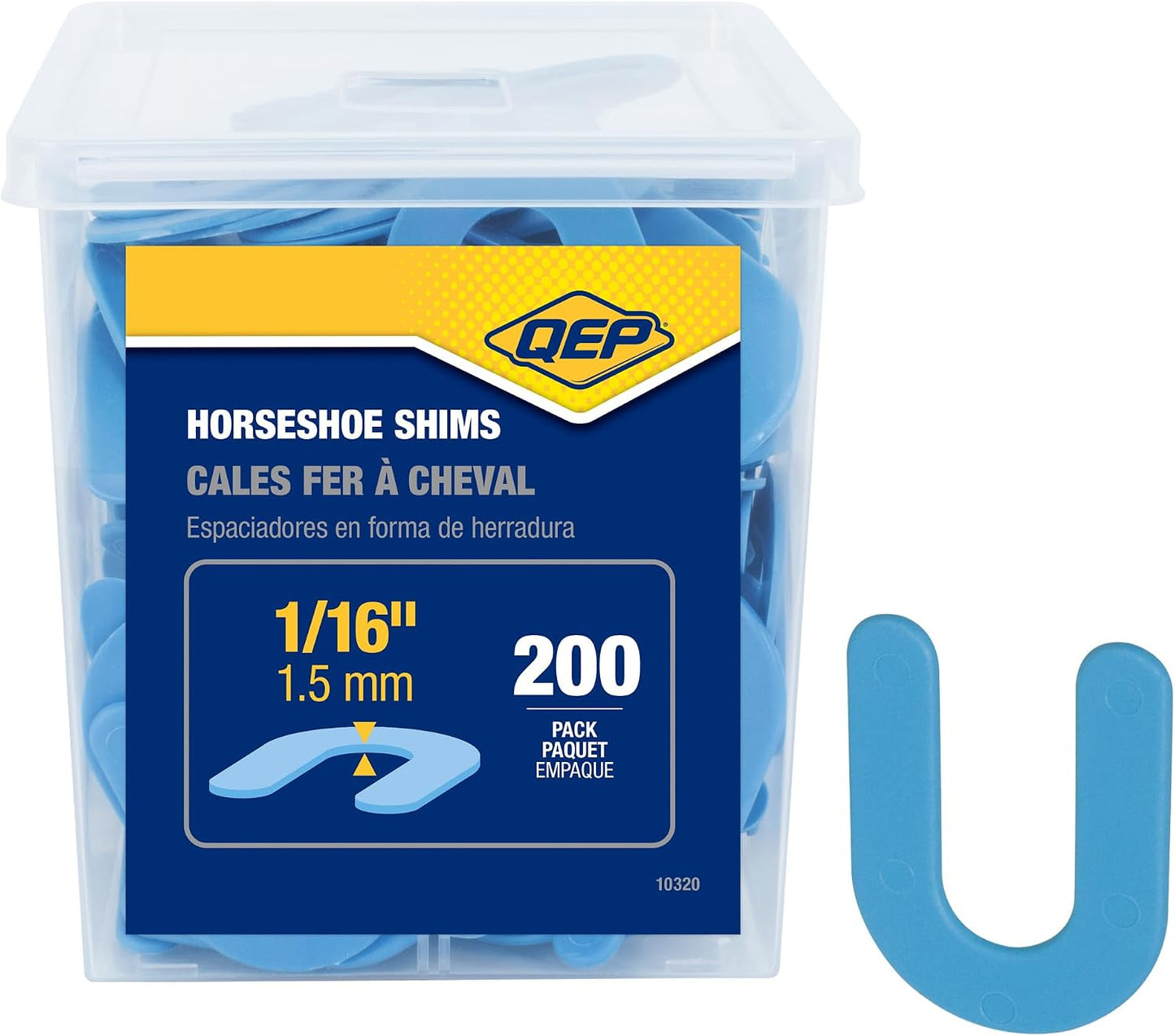 Espaciadores cuña herradura 1/16pulg para mármol 200pzas