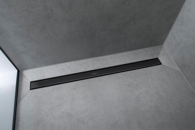 Drenaje ducha lineal 47 1/4pulg acero inox negro mate