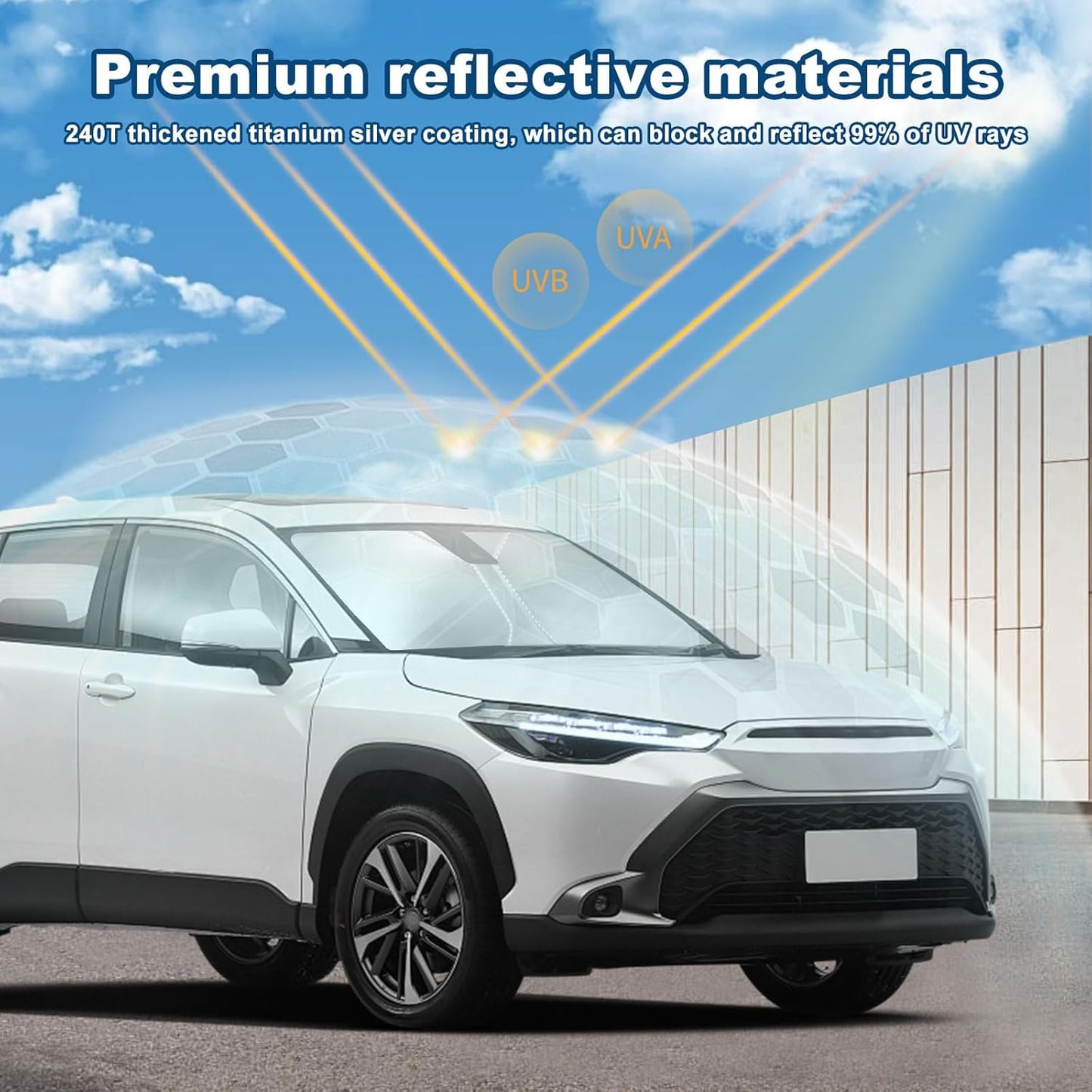 Parasol plegable para auto SUV camión 57x31.5"