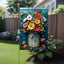 Bandera jardín floral 12x18pulg doble cara rústica
