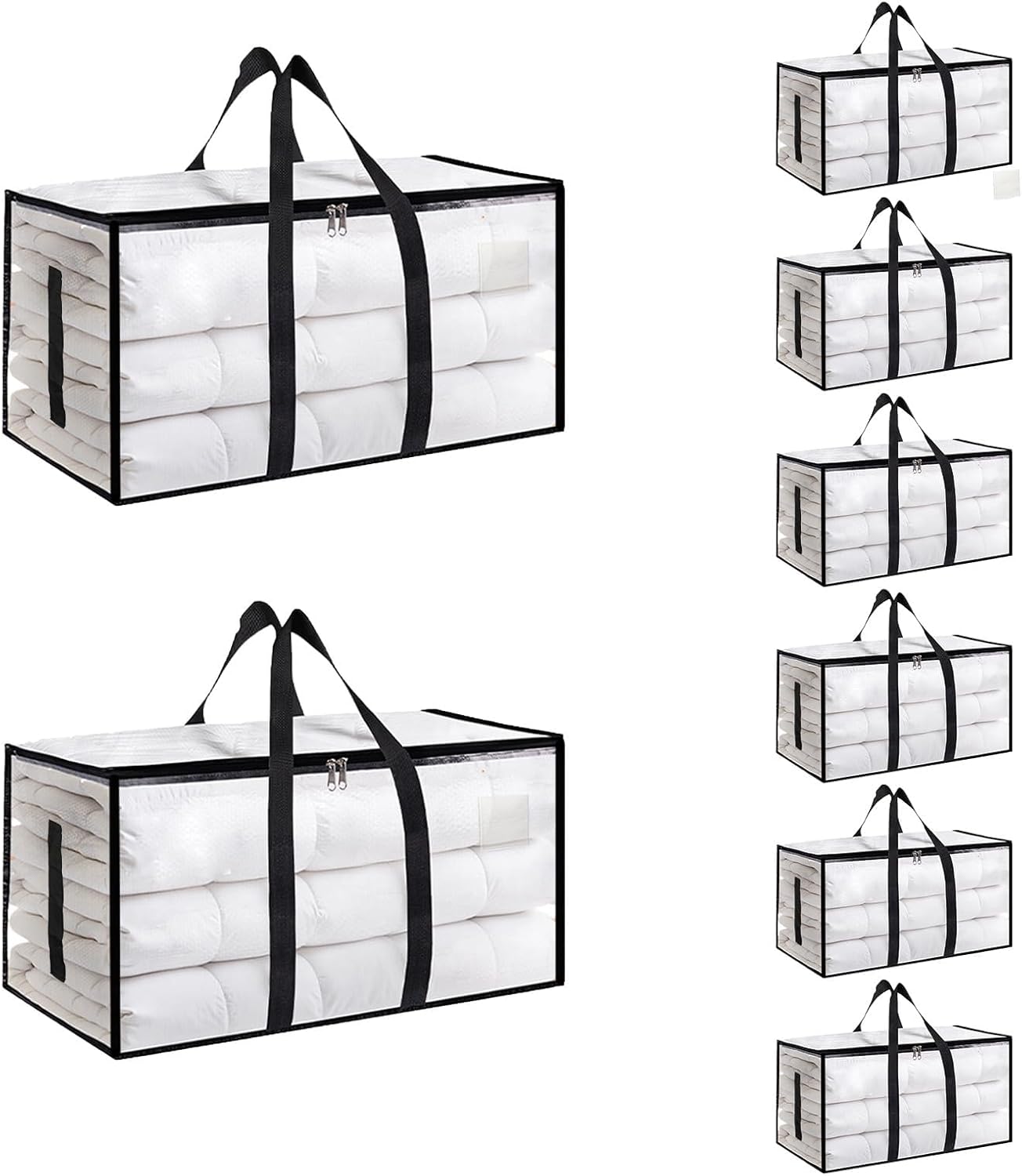 8 Pzas Bolsas Mudanza Extra Grande Impermeables con Asas