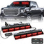 Barra luces emergencia roja 17" 40 LED visera tablero coche