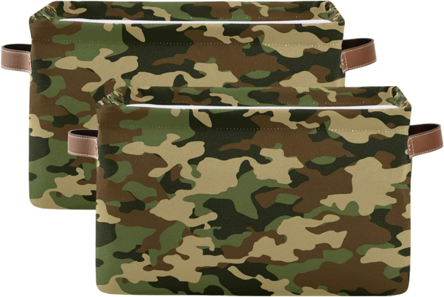 Cesta camuflaje plegable lona para juguetes